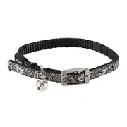 Rogz Sparklecat Pin Buckle Cat Collar Black Small