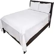 Pacific Linens 1-Piece Flat Bed Sheets - 200 Thread Count Cotton Sheets - King Size Sheets, King Sheets, King Bedding Set, King Bed Sheets, Bed Sheets King (108 x 110", King)