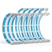 PSU Cable Extension Kit 30CM Length with Cable Combs,1x24Pin/2x8Pin(4+4) EPS/...