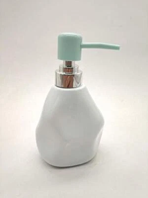 Premium Odd Uneven Shaped Design Liquid Soap Dispenser Ceramic 350Ml Blue