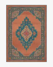 150' x 215' | Machine Washable Runner Rug | Kid & Pet Friendly | Indoor Rug | Matthew Williamson Sunset Bazaar Tropic Coral Rug | Ruggable