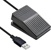 iKKEGOL USB Foot Pedal, USB Single Foot Switch Game Control, One Key Programmable Footswitch Map Mouse Keyboard for Video Game Push to Talk, Transcription HID