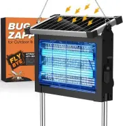 Solar Bug Zapper Outdoor, Jinyeda 4500V Rechargeable Mosquito Zapper 4000mAh