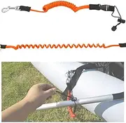 [zalati] Kayak Paddle Leash Safety Elastic Canoe Paddle Rope with Snap Buckle and Drawstring for Canoeing Boating Surfing Game