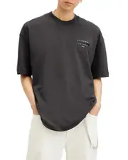 Allsaints Redact Graphic Logo Tee