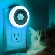 Motion Sensor Night Light Night Lights Plug into Wall, Auto 2 Pack Azure Blue