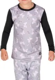 BlackStrap Therma Crew Top Kid's Baselayer Top, Butterflies, Small
