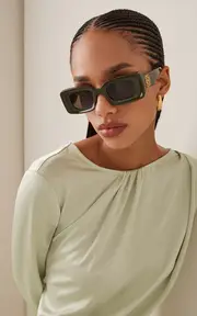 [Loewe] Anagram Square-Frame Acetate Sunglasses