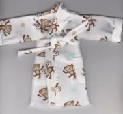 Homemade Doll Clothes-Adorable Monkeys Print Robe that fits Ken/Barbie/ELF R5