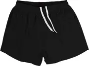 [Aosufei] Men's 3" Breathable Loose Beach Shorts Quick Dry Elastic Waist Shorts Solid Drawstring Trunks with Lining