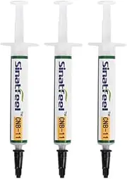 Thermal Paste Radiator Connection, Ultra-Low Thermal Conductivity Thermal Paste, Keeps Stable Temperature, High Performance, Suitable for CPU/GPU/PC/PS4/Xbox/Processors, Pack of 3 (2 g x 3 Pieces)
