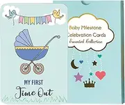 Milestone Blocks,Colorful Monthly Milestone Signs | 50x Funny Baby Shower Decorations, Adorable Photography Prop for Parties