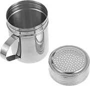Cabilock Stainless Steel Flour Container Fine Mesh Strainer Round Flour Strainer Seasoning Jar for Powdered Sugar Baking
