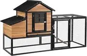 i.Pet Chicken Coop Rabbit Hutch Extra Large Wooden Run Cage Bunny House Outdoor