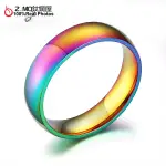 彩虹戒指 Z.MO鈦鋼屋 同性戒指 LGBT 同志平權 對戒 多元成家 白鋼戒指 【BGS105】單個價