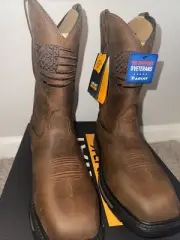 10036002 Ariat Mens WorkHog XT Patriot Waterproof CarbonToe Work Boots Size 12ee
