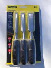 STANLEY Wood Chisel 3 Piece Set - 1/2", 3/4", 1" New in Package