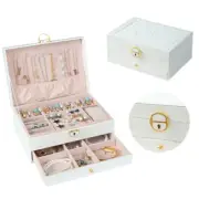Large Capacity Jewelry Storage Box Multi Layer Necklace Earring Ring