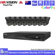 Hikvision 4K 8CH 8 POE Security CCTV System Kit 8MP MIC Full Color IP Camera Lot
