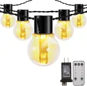 uominy Outdoor String Lights,Plug-in Low Voltage 3.5V,G50 Globe Patio String