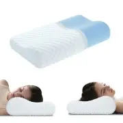 Contour Memory Foam Pillow Neck Cervical Orthopedic Pillow for Sleeping Side ...