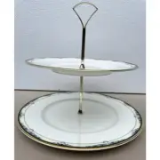 Vintage Royal Doulton England Fine Bone China 5099 Rhodes Two Tier Cake Stand