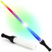 LED Lightsaber Laser Saber Sci-Fi Toy Light Up Red Blue Green 8 Functions