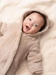 Angel & Rocket Natural Quinn Faux Fur Pramsuit (AB6088) | $106