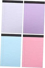 Baluue 4-piece Set Mini Legal Pads Lined Writing Pads for College Ruled Notes
