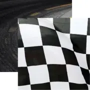 Racing Checkered Flag 12x12 Scrapbook Paper by Reminisce - 5 Sheets