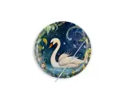 Needle Minder, Swan Cross Stitch Needle Minder, Swan Needle Minder