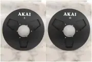 One Pair 10.5'' Black AKAI Tape reel High Quality Aluminum Take Up Reel