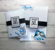 Letter Writing Set Pretty Blue Birds Stationery Set, Penpal, Personalised Gift