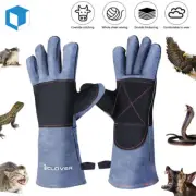 Animal Handling Gloves Bite Proof Leather Sleeve Dog Cat Snake Safety Protector