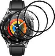 [3 Pack] Screen Protector for Huawei Watch GT 5 46mm/Watch GT 5 Pro 46mm, Electro-weideworld 3D Curved Soft TPU Anti-Scratch High Definition Screen Protector for Huawei Watch GT 5 46mm/Watch GT 5 Pro 46mm