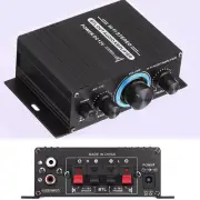 For Mini HiFi Digital Stereo Audio 2 Channels Amplifier Power Amp DC 12V FM Home