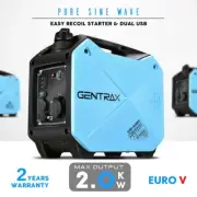 Gentrax Inverter Generator 2KW Max 1.6KW Rated Pure Sine Portable Camping RV