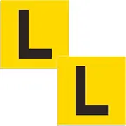 2 Pcs Magnetic Learner Driver Plates,Red Green P and L Plates with Magnetic for Learning Learner Driver Car Licence Australia (Yellow L)