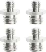 ECSiNG 4Pcs 1/4 Inch to 3/8 Inch Male Threaded Screw Adapter for Camera Accessories