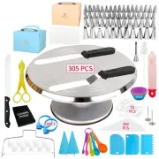 Cake Decorating Turntable - 12" Stainless Steel Rotating Cake Stand for Bakin...