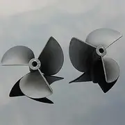 QONXIX 2 Pairs CW CCW Nylon Propeller, for RC Model Electric Boat Dual Motors 3-Blades Props Paddle 3 * 35mm 4 * 36mm 4.8 * 55mm RC Boat Propellers (Color : 4x36mm)