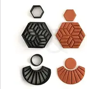 Geometric Polymer Clay Cutter Set for Clay Earrings DIY Projects Perfect Set of 4 Clay Cutters for Creating Clay Earrings