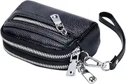 [VALICLUD] Mini Coin Purse Double Zipper Wallet for Women Compact Lightweight Multifunctional for Cards Coins