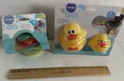*2* Babies R Us Bath Toys Floating Ducks & Stacking Cups *NEW*