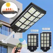 LED Solar Street Light Motion Sensor Outdoor Garden Flood Lamp Waterproof Remote