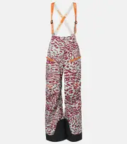 [Adidas by Stella McCartney] Adidas by Stella McCartney x Terrex TrueNature 2L leopard-print ski pants AU 16 green