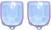 2 Pcs Nail Soak Off Bowl Nail Art Polish Remove Soaker Tray Manicure Spa Tool(Pink)