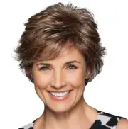 Eva Gabor Perk Synthetic Wig, Color G829+ Dark Cinnamon Mist, by Hairuwear