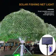 Led Fishing Net Lights Connected To Solar Net, 3 Meters by 2 Meters Outdoor Ambi