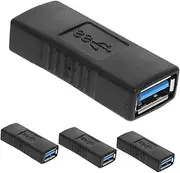 HEATSHAKING 4 Pcs USB Female to Female Extender Compact USB Connector for Seamless Device Connectivity Friendly Design User Friendly Operation Versatile Dual Ports